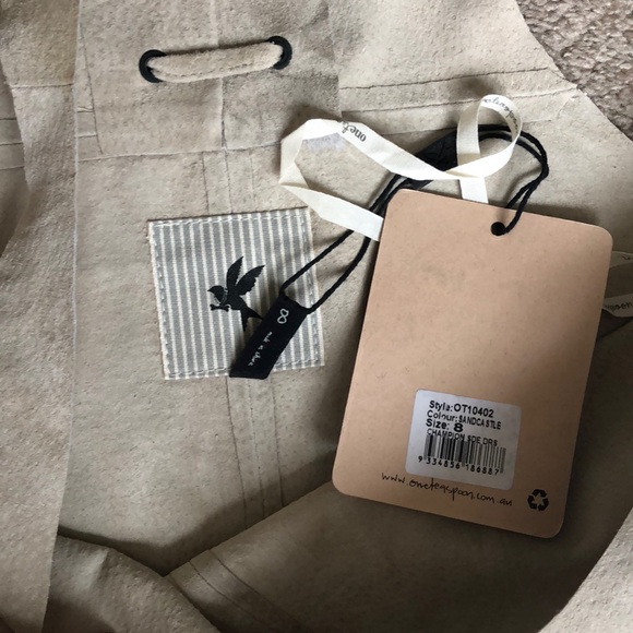 NWT One Teaspoon beige overall dress - Picture 3 of 4